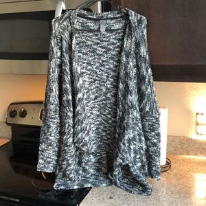 Black and White Open Sweater